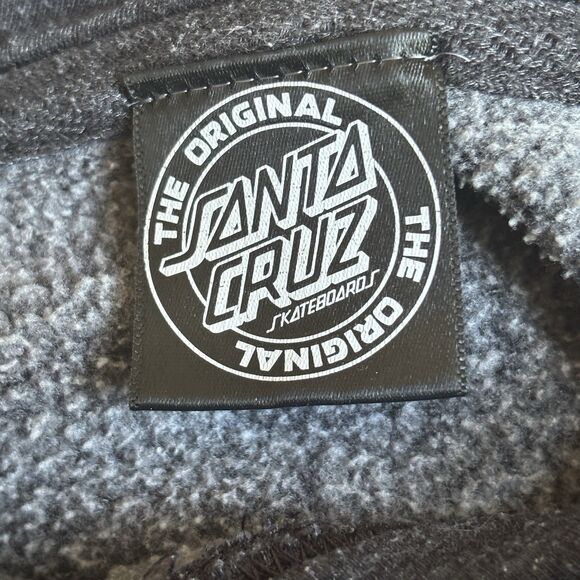 Santa Cruz Womens Hoodie Black Size M Skater California Beach Outdoors Retro Y2K - Picture 12 of 15